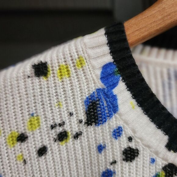 Central Park West Sz. M Mila Pullover - Lime Combo - Picture 8 of 11